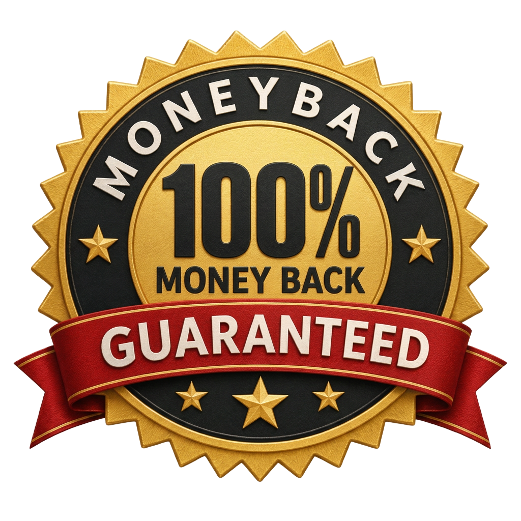 60-day money-back guarantee seal
